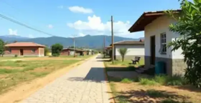 pavimentação de ruas em comunidades rurais
